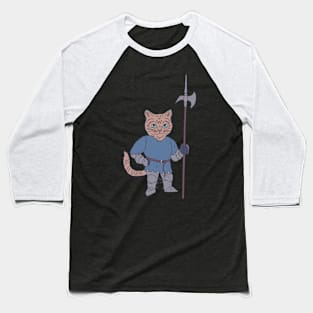 Halberd - Cat Soldier - Knight Kitty Baseball T-Shirt